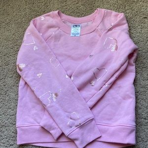 Girls pink sweatshirt with hearts size 6x